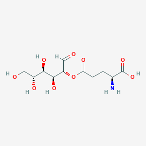 molecular formula C11H19NO9 B1141718 (2S)-2-amino-5-oxo-5-[(2R,3S,4R,5R)-3,4,5,6-tetrahydroxy-1-oxohexan-2-yl]oxypentanoic acid CAS No. 113114-16-2