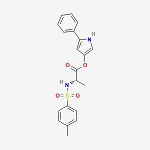 B1141722 3-(N-Tosyl-L-alaninyloxy)-5-phenylpyrrole CAS No. 99740-00-8