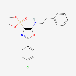 molecular formula C19H20ClN2O4P B11417494 Dimethyl [2-(4-chlorophenyl)-5-[(2-phenylethyl)amino]-1,3-oxazol-4-YL]phosphonate 