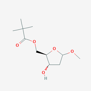 molecular formula C11H20O5 B1141756 ((2R,3S)-3-Hydroxy-5-methoxytetrahydrofuran-2-yl)methyl pivalate CAS No. 138147-16-7