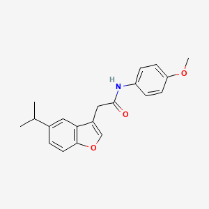 molecular formula C20H21NO3 B11417567 N-(4-methoxyphenyl)-2-[5-(propan-2-yl)-1-benzofuran-3-yl]acetamide 
