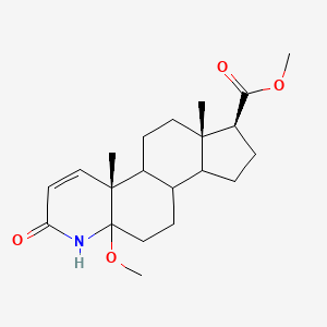 molecular formula C₂₁H₃₁NO₄ B1141767 methyl (1S,9aR,11aS)-5a-methoxy-9a,11a-dimethyl-7-oxo-2,3,3a,3b,4,5,6,9b,10,11-decahydro-1H-indeno[5,4-f]quinoline-1-carboxylate CAS No. 1026013-15-9