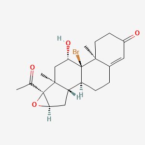 molecular formula C₂₁H₂₇BrO₄ B1141770 9-Bromo-16alpha,17-epoxy-11beta-hydroxyprogesterone CAS No. 110053-24-2