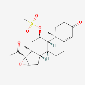 16|A,17-Epoxy-11|A-hydroxyprogesterone Methanesulfonate