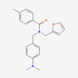 molecular formula C22H24N2O2 B11417746 N-[4-(dimethylamino)benzyl]-N-(furan-2-ylmethyl)-4-methylbenzamide 