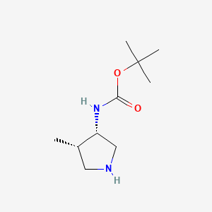 molecular formula C₁₀H₂₀N₂O₂ B1141775 (3S,4S)-3-(Boc-amino)-4-methylpyrrolidine CAS No. 107610-69-5