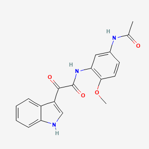 molecular formula C19H17N3O4 B11417756 N-(5-acetamido-2-methoxyphenyl)-2-(1H-indol-3-yl)-2-oxoacetamide 