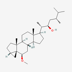 molecular formula C₂₉H₅₀O₂ B1141781 (2S,3R,5R)-2-[(1S,2R,5S,7R,8R,10S,11S,14R,15S)-8-methoxy-2,15-dimethyl-14-pentacyclo[8.7.0.02,7.05,7.011,15]heptadecanyl]-5,6-dimethylheptan-3-ol CAS No. 71473-15-9