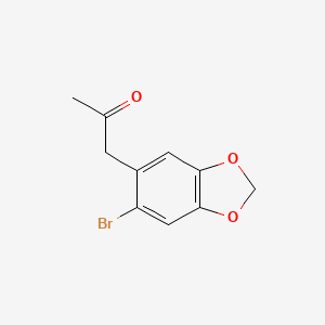 molecular formula C₁₀H₉BrO₃ B1141784 1-(6-Bromobenzo[d][1,3]dioxol-5-yl)propan-2-one CAS No. 43197-28-0