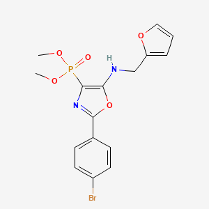 molecular formula C16H16BrN2O5P B11417884 Dimethyl {2-(4-bromophenyl)-5-[(furan-2-ylmethyl)amino]-1,3-oxazol-4-yl}phosphonate 