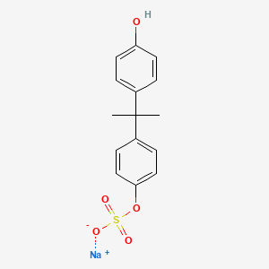molecular formula C₁₅H₁₅NaO₅S B1141789 Sodium 4-[2-(4-hydroxyphenyl)propan-2-yl]phenyl sulfate CAS No. 847696-37-1