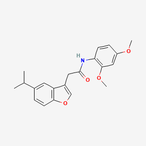 molecular formula C21H23NO4 B11417891 N-(2,4-dimethoxyphenyl)-2-[5-(propan-2-yl)-1-benzofuran-3-yl]acetamide 