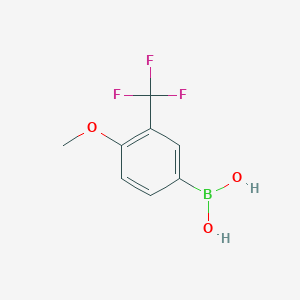 molecular formula C8H8BF3O3 B114179 (4-Methoxy-3-(trifluoromethyl)phenyl)boronic acid CAS No. 149507-36-8