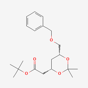 B1141790 2,4-Dideoxy-3,5-O-(1-methylethylidene)-6-O-(phenylmethyl)-L-threo-hexonic Acid tert-Butyl Ester CAS No. 521974-02-7