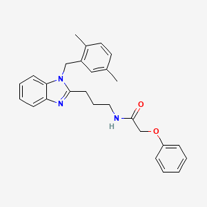 molecular formula C27H29N3O2 B11417989 N-{3-[1-(2,5-dimethylbenzyl)-1H-benzimidazol-2-yl]propyl}-2-phenoxyacetamide 