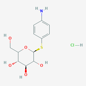 molecular formula C₁₂H₁₈ClNO₅S B1141807 4-Aminophenyl beta-D-thiomannopyranoside hydrochloride CAS No. 210049-19-7