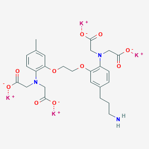 molecular formula C26H33KN3O10 B1141811 tetrapotassium;2-[2-[2-[5-(3-aminopropyl)-2-[bis(carboxylatomethyl)amino]phenoxy]ethoxy]-N-(carboxylatomethyl)-4-methylanilino]acetate CAS No. 352000-08-9