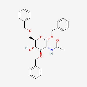 molecular formula C₂₉H₃₃NO₆ B1141812 N-((2S,3R,4R,5S,6R)-2,4-Bis(benzyloxy)-6-((benzyloxy)methyl)-5-hydroxytetrahydro-2H-pyran-3-yl)acetamide CAS No. 55287-49-5