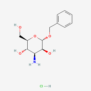 molecular formula C₁₃H₂₀ClNO₅ B1141816 Benzyl 3-amino-3-deoxy-alpha-D-mannopyranoside hydrochloride CAS No. 172838-30-1