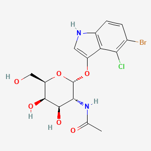 molecular formula C₁₆H₁₈BrClN₂O₆ B1141821 N-[(2R,3R,4R,5R,6R)-2-[(5-bromo-4-chloro-1H-indol-3-yl)oxy]-4,5-dihydroxy-6-(hydroxymethyl)oxan-3-yl]acetamide CAS No. 210110-89-7