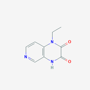 molecular formula C9H9N3O2 B114183 1-Ethyl-1,4-dihydropyrido[3,4-B]pyrazine-2,3-dione CAS No. 146950-64-3