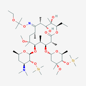 B1141834 6-O-Methyl-2',4''-bis-O-(trimethylsilyl)-9-[O-(1-ethoxy-1-methylethyl)oxime]-Erythromycin CAS No. 119665-62-2