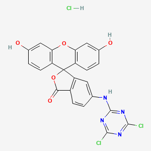 6-((4,6-Dichloro-1,3,5-triazin-2-yl)amino)-3',6'-dihydroxy-3H-spiro[isobenzofuran-1,9'-xanthen]-3-one hydrochloride