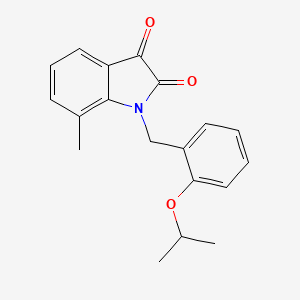 molecular formula C19H19NO3 B11418464 7-methyl-1-[2-(propan-2-yloxy)benzyl]-1H-indole-2,3-dione 