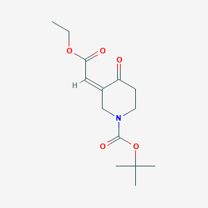 tert-Butyl 3-(2-ethoxy-2-oxoethylidene)-4-oxopiperidine-1-carboxylate
