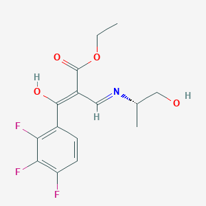 molecular formula C₁₅H₁₆F₃NO₄ B1141854 ethyl (Z)-3-hydroxy-2-[[(2S)-1-hydroxypropan-2-yl]iminomethyl]-3-(2,3,4-trifluorophenyl)prop-2-enoate CAS No. 601490-35-1
