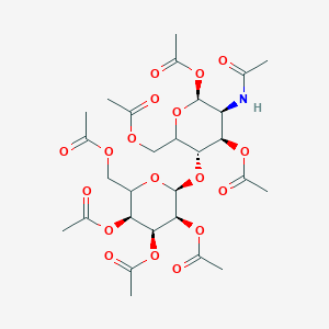 [(3S,4R,5S,6S)-5-acetamido-4,6-diacetyloxy-3-[(2S,3S,4S,5S)-3,4,5-triacetyloxy-6-(acetyloxymethyl)oxan-2-yl]oxyoxan-2-yl]methyl acetate