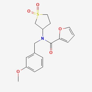 molecular formula C17H19NO5S B11418626 N-(1,1-dioxidotetrahydrothiophen-3-yl)-N-(3-methoxybenzyl)furan-2-carboxamide 