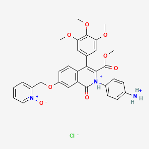 [4-[3-Methoxycarbonyl-7-[(1-oxidopyridin-1-ium-2-yl)methoxy]-1-oxo-4-(3,4,5-trimethoxyphenyl)-2H-isoquinolin-2-ium-2-yl]phenyl]azanium;chloride