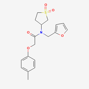 molecular formula C18H21NO5S B11418814 N-(1,1-dioxidotetrahydrothiophen-3-yl)-N-(furan-2-ylmethyl)-2-(4-methylphenoxy)acetamide 