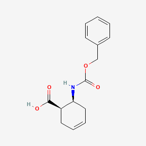 molecular formula C15H17NO4 B1141886 cis-6-Benzyloxycarbonylaminocyclohex-3-enecarboxylic acid CAS No. 124753-65-7