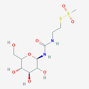 molecular formula C10H20N2O8S2 B1141888 N-(beta-D-Glucopyranosyl)-N'-[(2-methanethiosulfonyl)ethyl] Urea CAS No. 550325-52-5