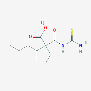 2-(Carbamothioylcarbamoyl)-2-ethyl-3-methylhexanoic acid