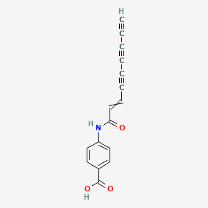 molecular formula C₁₆H₉NO₃ B1141891 4-[(Non-2-ene-4,6,8-triynoyl)amino]benzoic acid CAS No. 799798-33-7