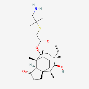 molecular formula C₂₆H₄₃NO₄S B1141898 14-O-[(1-AMino-2-Methylpropan-2-yl)thioacetyl]Mutilin CAS No. 133787-61-8