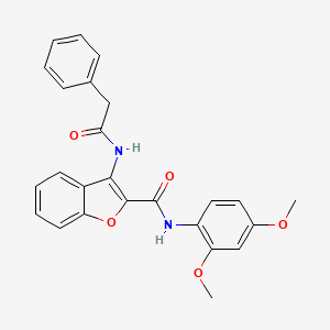 molecular formula C25H22N2O5 B11419009 N-(2,4-dimethoxyphenyl)-3-(2-phenylacetamido)benzofuran-2-carboxamide 