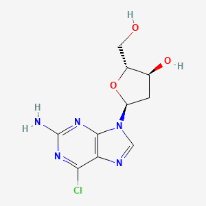 molecular formula C10H12ClN5O3 B1141902 (2R,3S,5S)-5-(2-Amino-6-chloro-9H-purin-9-yl)-2-(hydroxymethyl)tetrahydrofuran-3-ol CAS No. 120595-72-4