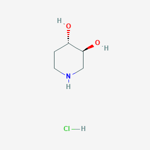 molecular formula C₅H₁₂ClNO₂ B1141907 trans-3,4-Dihydroxypiperidine hydrochloride CAS No. 443648-97-3