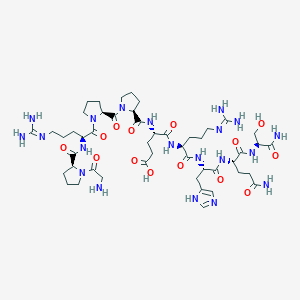 molecular formula C48H78N20O14 B114191 H-Gly-pro-arg-pro-pro-glu-arg-his-gln-ser-NH2 CAS No. 149836-35-1