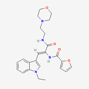molecular formula C24H28N4O4 B11419167 N-[(1Z)-1-(1-ethyl-1H-indol-3-yl)-3-{[2-(morpholin-4-yl)ethyl]amino}-3-oxoprop-1-en-2-yl]furan-2-carboxamide 