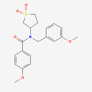 molecular formula C20H23NO5S B11419225 N-(1,1-dioxidotetrahydrothiophen-3-yl)-4-methoxy-N-(3-methoxybenzyl)benzamide 