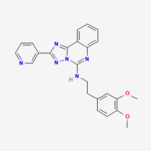 molecular formula C24H22N6O2 B11419259 N-[2-(3,4-Dimethoxyphenyl)ethyl]-2-(pyridin-3-YL)-[1,2,4]triazolo[1,5-C]quinazolin-5-amine 