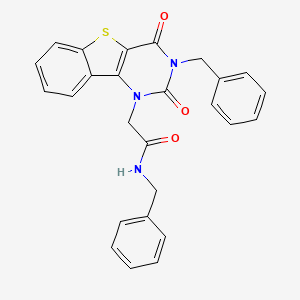 molecular formula C26H21N3O3S B11419349 N-benzyl-2-(3-benzyl-2,4-dioxo-3,4-dihydro[1]benzothieno[3,2-d]pyrimidin-1(2H)-yl)acetamide 