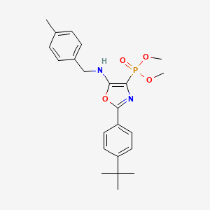 molecular formula C23H29N2O4P B11419412 Dimethyl {2-(4-tert-butylphenyl)-5-[(4-methylbenzyl)amino]-1,3-oxazol-4-yl}phosphonate 