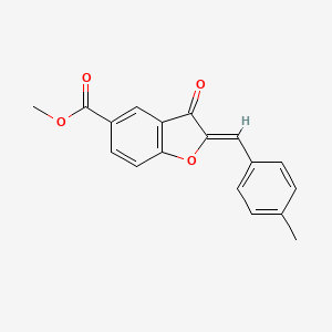 molecular formula C18H14O4 B11419414 methyl (2Z)-2-(4-methylbenzylidene)-3-oxo-2,3-dihydro-1-benzofuran-5-carboxylate 