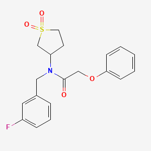 molecular formula C19H20FNO4S B11419437 N-(1,1-dioxidotetrahydrothiophen-3-yl)-N-(3-fluorobenzyl)-2-phenoxyacetamide 